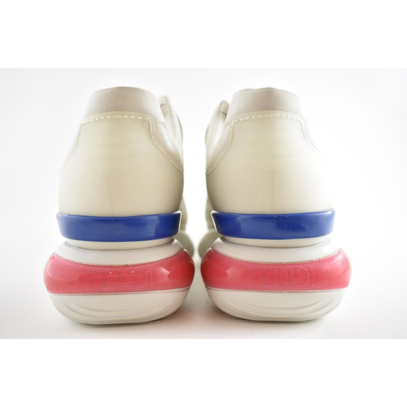 Fendi Mens Chunky Mania Logo White Platform Flat Trainer Sneaker UK 10.5 US 11.5 - Picture 11 of 12